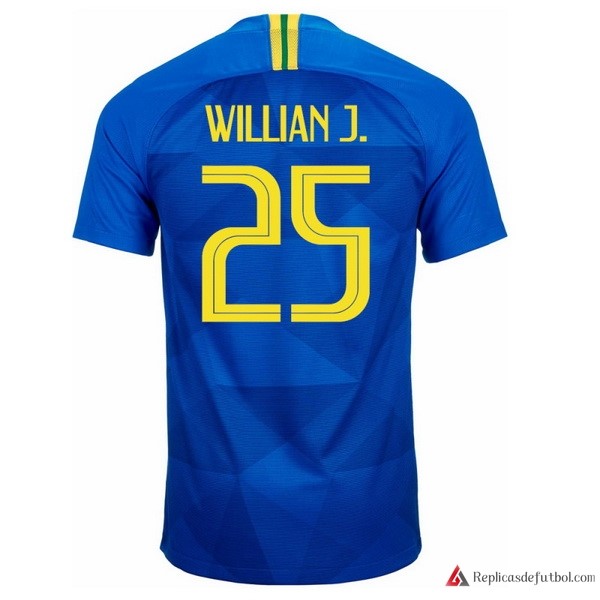 Camiseta Seleccion Brasil Segunda equipación Willian J. 2018 Azul